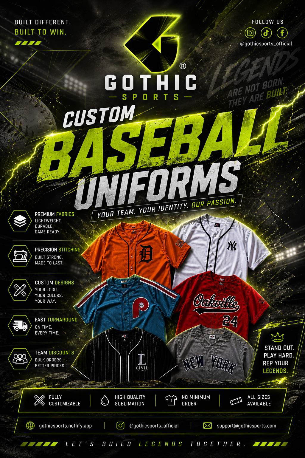Custom Baseball Uniforms